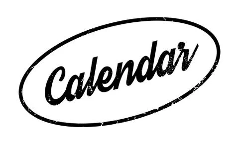 Calendar rubber stamp Illustrazione stock