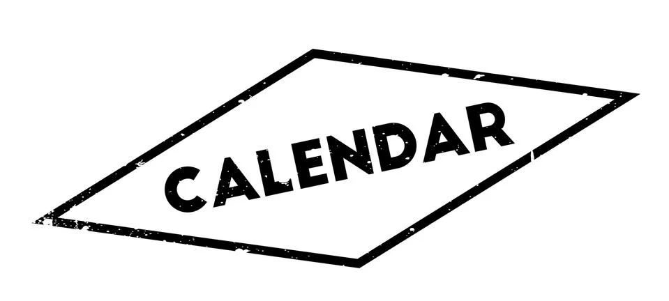 Calendar rubber stamp Stock Illustration