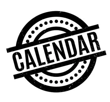 Calendar rubber stamp 스톡 일러스트