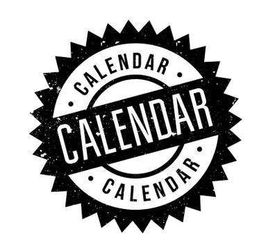 Calendar rubber stamp Stock Illustration