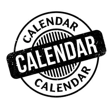 Calendar rubber stamp Stock Illustration