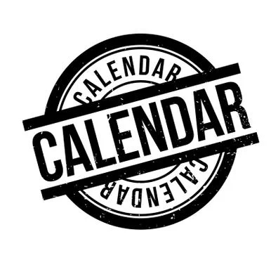 Calendar rubber stamp Stock Illustration