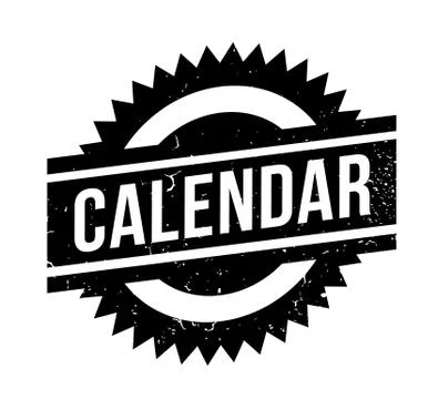 Calendar rubber stamp 스톡 일러스트