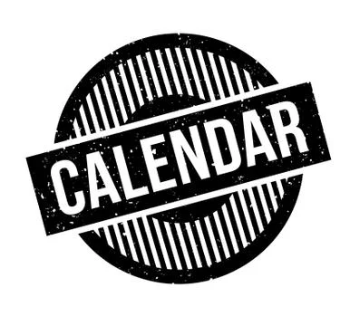 Calendar rubber stamp Stock Illustration