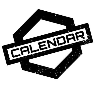 Calendar rubber stamp Stock Illustration