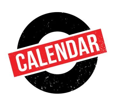 Calendar rubber stamp Illustrazione stock