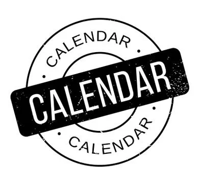 Calendar rubber stamp Stock Illustration