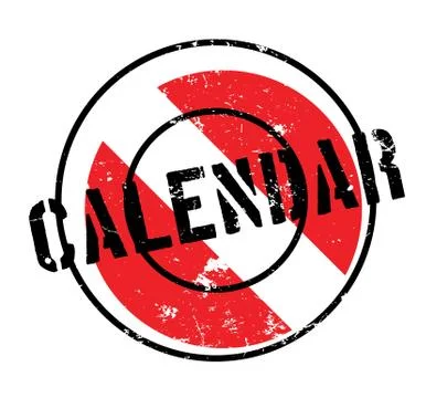 Calendar rubber stamp Stock Illustration