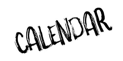 Calendar rubber stamp 스톡 일러스트