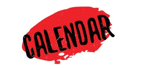 Calendar rubber stamp Illustrazione stock