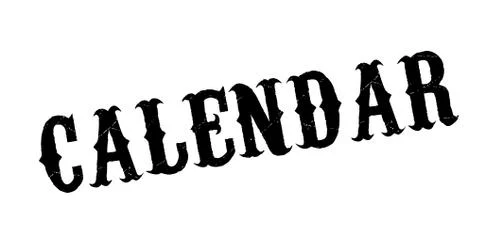 Calendar rubber stamp Stock Illustration