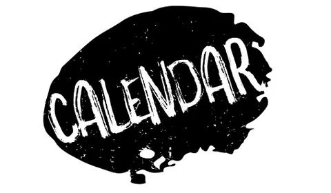 Calendar rubber stamp Stock Illustration