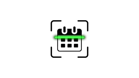 Calendar scanning animation on a white background, concept of deadline and .. Stock Footage 346498664