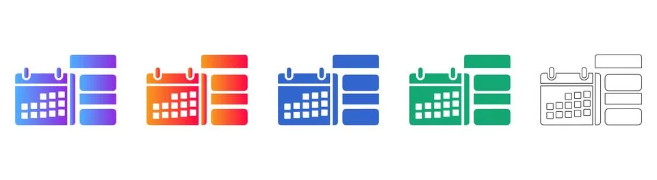 Calendar Schedule and Task Management Graphic Stock-Illustration