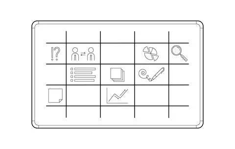 Calendar schedule board with collaboration plan Stock Illustration