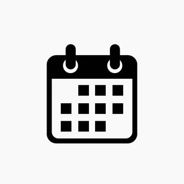Calendar, Schedule, date icon vector isolated on white background Stock Illustration