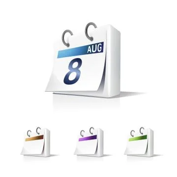 Calendar schedule flat 3d isometry isometric concept . vector illustration. Illustrazione stock