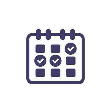 Calendar, schedule icon with check marks Stock-Illustration