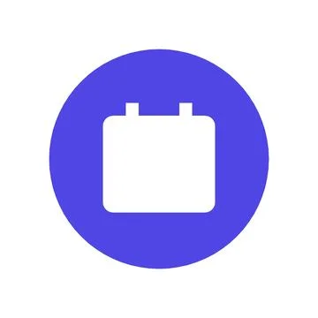 Calendar Schedule Icon Color Circle Button Business Finance Symbol Vector Stock Illustration