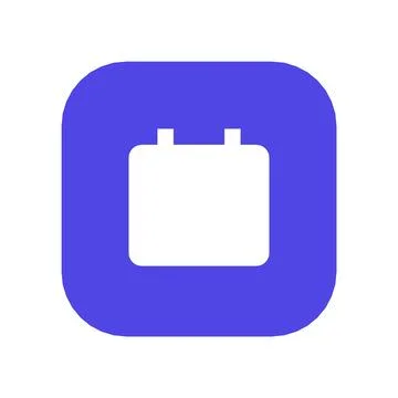 Calendar Schedule Icon Color Rounded Square Button Business Finance Symbol Stock Illustration