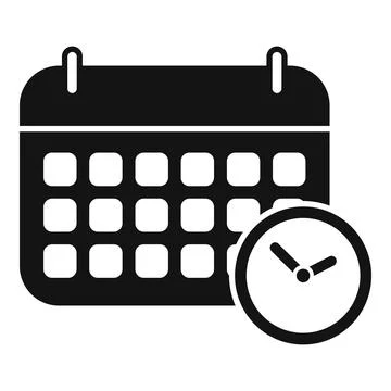 Calendar schedule icon simple vector. Period term study 스톡 일러스트