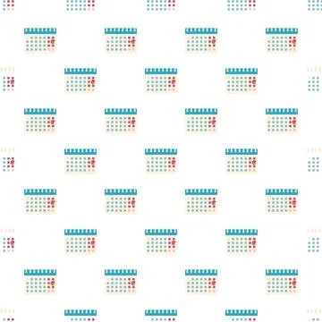Calendar schedule pattern planning time management background Illustrazione stock