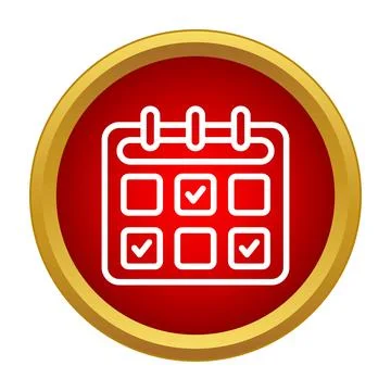 Calendar scheduling dates checkmark tasks concept icon Stock Illustration