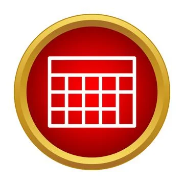 Calendar scheduling dates management icon red circle Illustration
