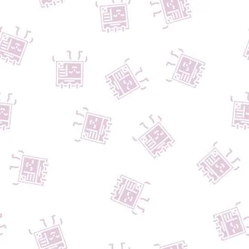 Calendar school character glyph vector seamless pattern 스톡 일러스트