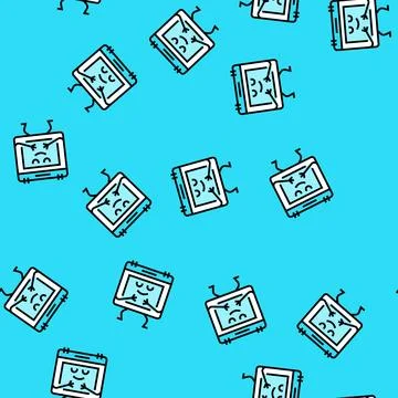 Calendar school character vector seamless pattern Stock Illustration