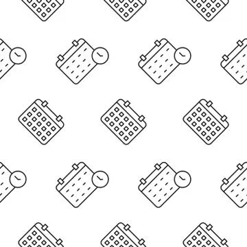 Calendar seamless pattern. Date concept background. Vector illustration. Stock Illustration