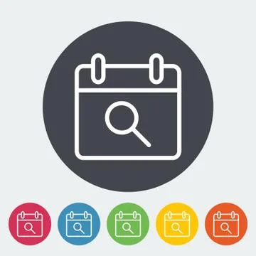Calendar with search Stock Illustration