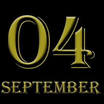 Calendar with September 4 date. Concept of the day of the year. Stock Illustration