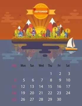 Calendar of september Stock Illustration