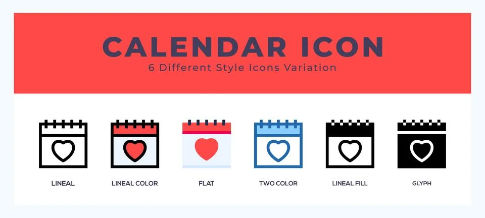 Calendar set of vector icon. For web. and mobile app Stock Illustration