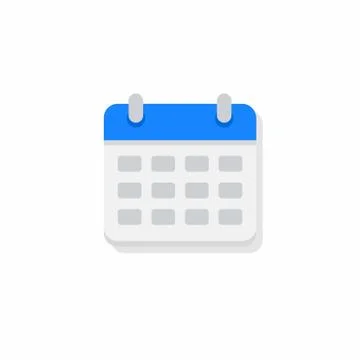 Calendar - Shadow icon vector isolated. Stock Illustration