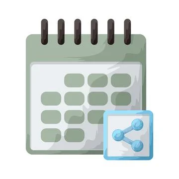 Calendar share illustration Stock Illustration