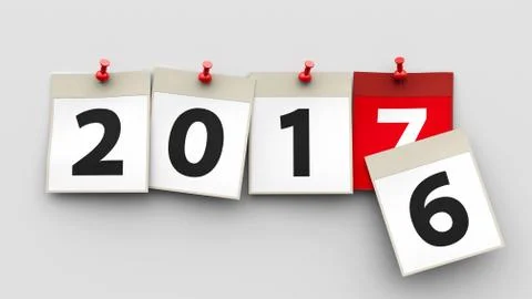 Calendar sheets 2017 Stock Illustration