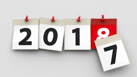 Calendar sheets 2018 Stock Illustration