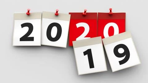 Calendar sheets 2020 Stock Illustration