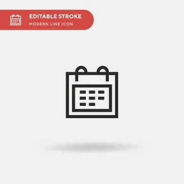 Calendar Simple vector icon. Illustration symbol design template for web mobi Stock Illustration