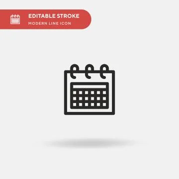 Calendar Simple vector icon. Illustration symbol design template for web mobi Stock Illustration