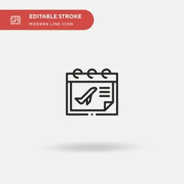 Calendar Simple vector icon. Illustration symbol design template for web mobi Stock Illustration