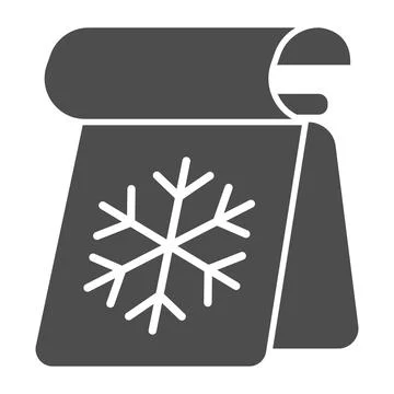 Calendar with Snowflake solid icon, Winter season concept, frozen winter flake Stock Illustration