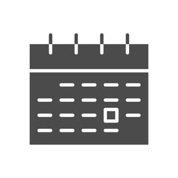Calendar Solid Icon Illustrazione stock