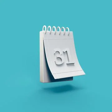 Calendar - stylized 3d CGI icon object, Not gen Ai Stockfoto's