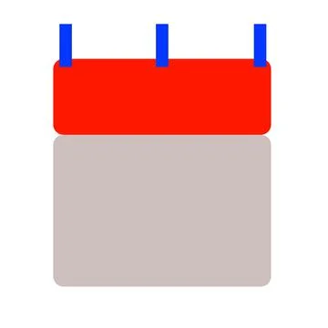 Calendar tab with empty space - illustration Stock Illustration