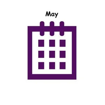 Calendar tab for May - illustration Stock Illustration