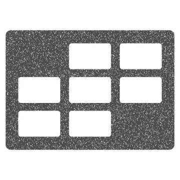 Calendar Table Grainy Texture Icon Stock Illustration