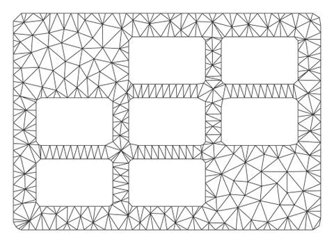 Calendar Table Polygonal Frame Vector Mesh Illustration Stock Illustration